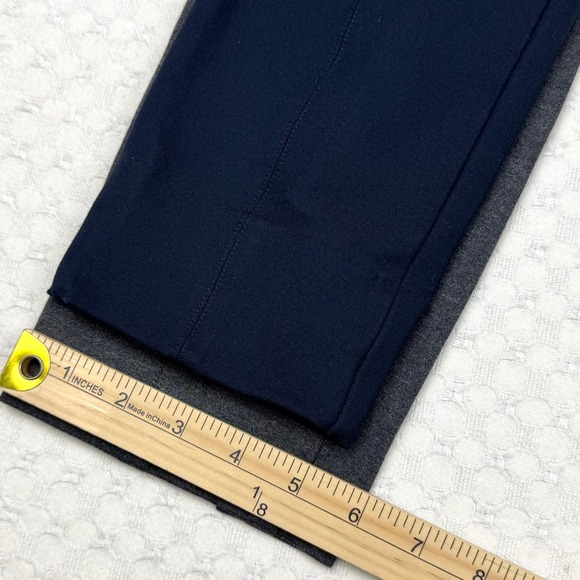 Quince Ultra Stretch Ponte Pintuck Ankle Pants Set of 2 Womens S Charcoal & Navy - Picture 9 of 11